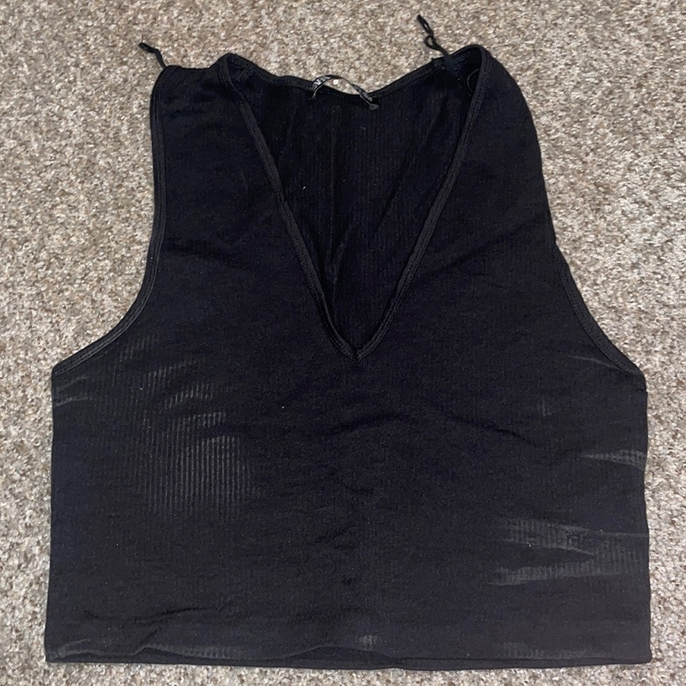 Zara Ribbed Stretchy crop tank top